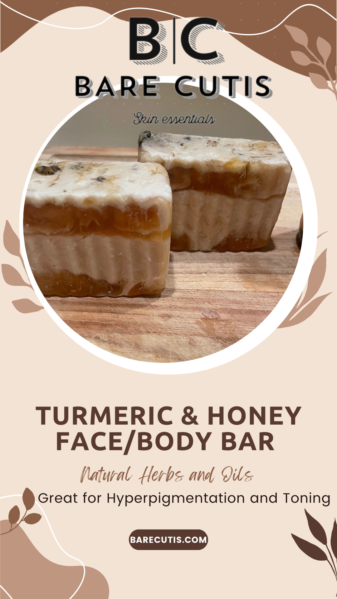 Turmeric & Honey Bar Soap for Face/Body